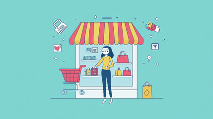 A chatbot assisting a customer on an e-commerce site, answering inquiries and guiding them through the purchase journey in real-time