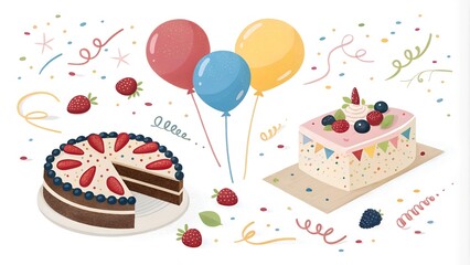 birthday cake with candles