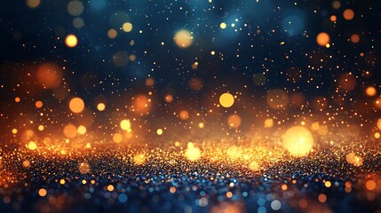 Obraz premium Abstract glittering lights background with bokeh blur