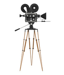 Obraz premium Vintage Movie Camera Isolated
