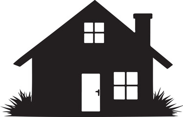 Home icon. House symbol.Rreal estate objects and houses black icons isolated on white background. Vector illustration.