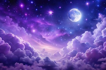 Fototapeta premium night sky and clouds