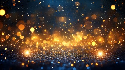 Naklejka premium Abstract glittering lights background with bokeh blur