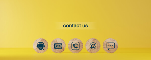 Customer support hotline Contact us people connection. Label wood with the email. Website page...