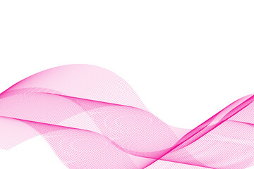 Abstract Minimalist Pink Wave Lines Across White Space