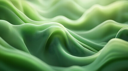 Obraz premium Abstract 3D Green Wavy Background