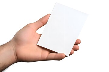 Obraz premium Hand Holding a Blank Paper
