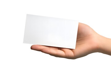 Hand Holding Blank Card