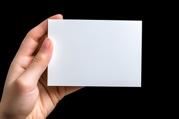 Hand Holding a Blank Card