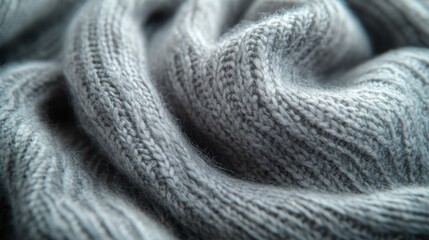 Soft gray fabric with gentle folds creating a cozy and inviting atmosphere for interiors