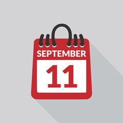 September 11 Calendar icon vector illustration.