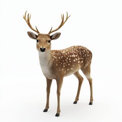 Elegant Deer in Nature with Antlers and Spots