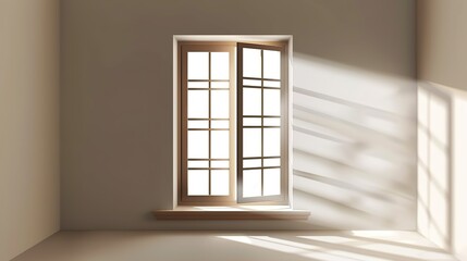 Realistic Window Light and Shadow - a striking and atmospheric visual. The interplay of light and shadow creates a dynamic and inviting ambiance, enhancing the realism of the scene.
