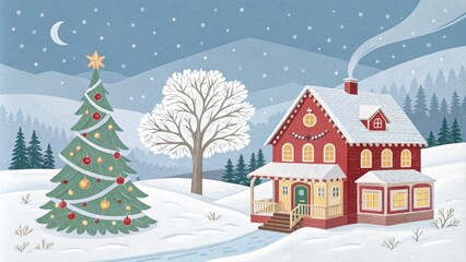 Fototapeta premium All object of Christmas-themed