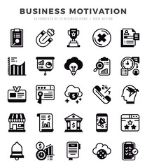 icons set. Business Motivation for web. app. vector illustration.