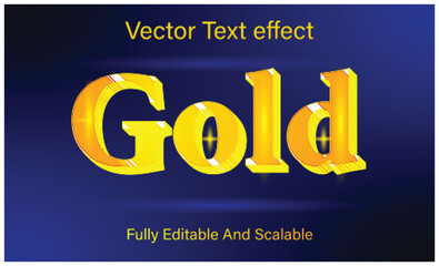 Editable gold text style effect