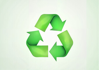 Obraz premium Green recycling symbol for eco-conscious lifestyle