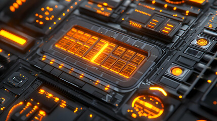 Futuristic Technology Interface - 3D Illustration