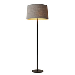 Modern beige floor lamp with fabric shade