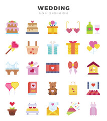 Wedding icon pack for your website. mobile. presentation. and logo design.