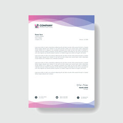 Obraz premium Professional And Creative Modern Corporate Business Letter Head Template.