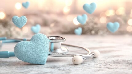 mage of stethoscope and heart as a cover for Valentine's Day or love song