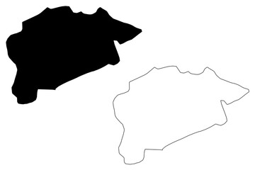 Guelma Province (Provinces of Algeria, Peoples Democratic Republic of Algeria) map vector illustration, scribble sketch Guelma map