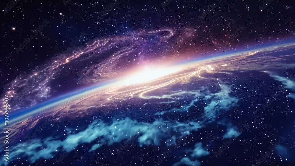 Sticker galaxy abstract passage nebula clouds star fields perfect deep visuals interstellar distant aetherea