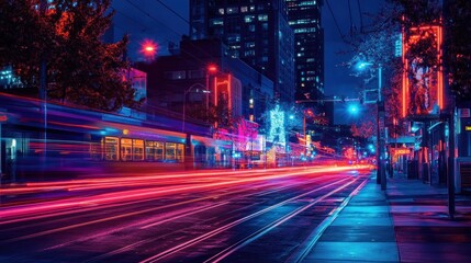 Obraz premium Neon City Lights