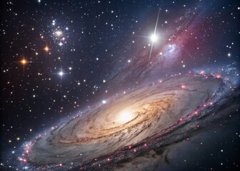 Ethereal White Light of Space with Bokeh Effect Creating a Dreamlike Atmosphere Filled with Stars, Nebulas, and Cosmic Wonders for Abstract and Sci-Fi Themes