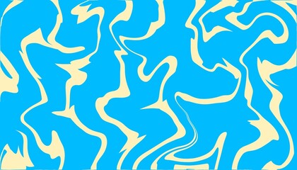 Abstract horizontal background with colorful waves. Trendy illustration in style retro 60s, 70s. Pastel colors