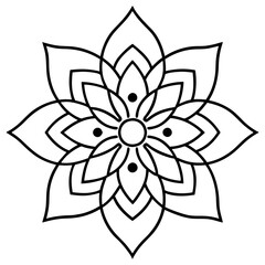 Indian traditional mandala vector illustration