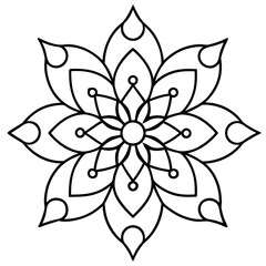 Indian traditional mandala vector illustration