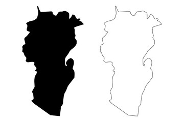 Khenchela Province (Provinces of Algeria, Peoples Democratic Republic of Algeria) map vector illustration, scribble sketch Khenchela map