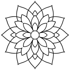 Indian traditional mandala vector illustration