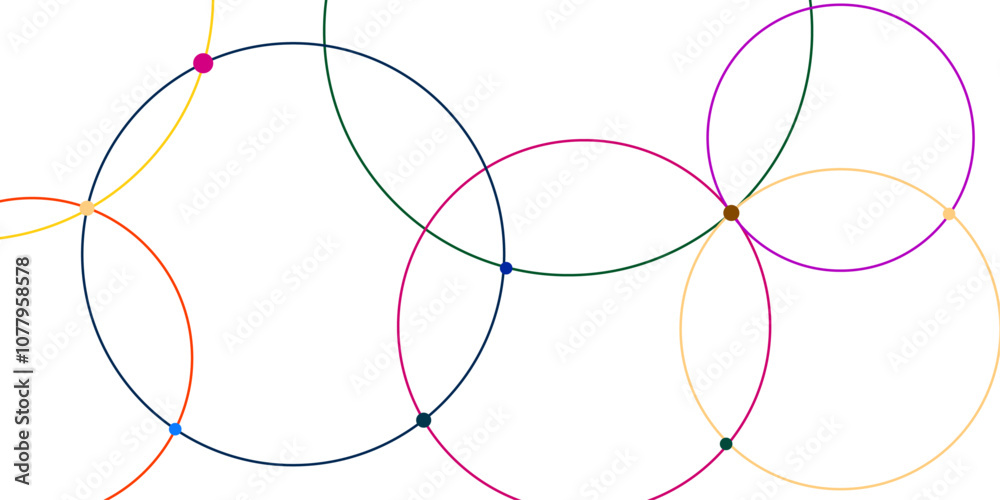 Poster Abstract geometric background with plexus circles. Big data visualization and technology background design.
