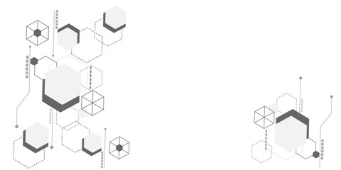 Vector hexagons pattern. Geometric abstract background with simple hexagonal elements. Medical, technology or science design