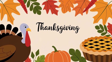 Naklejka premium thanksgiving celebration