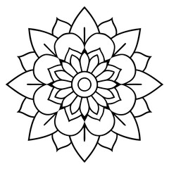 Indian traditional mandala vector art illustration