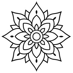 Indian traditional mandala vector art illustration