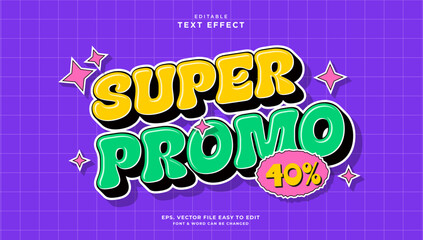 Super promo editable text effect retro y2k style © Hiemstra