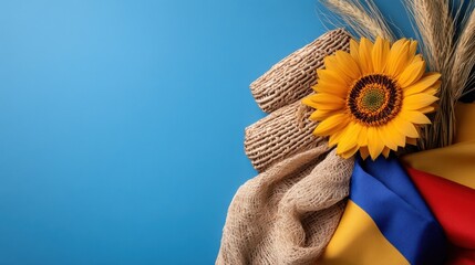 Filipino independence day celebration concept with sunflower and festive decorations