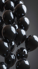 colorful party balloons on white background. Festive party and Happy birthday decoration with copy space. set of multicolored balloons space for text
