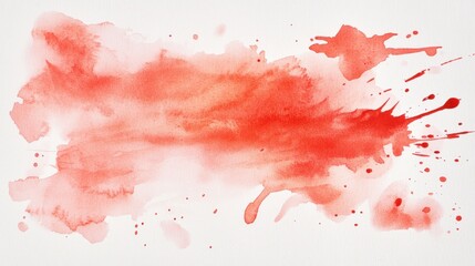 Red Watercolor Abstract
