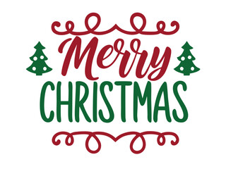 merry Christmas typography vector design