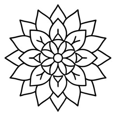 Indian traditional mandala vector art illustration