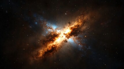 Mesmerizing cosmic collision of two galaxies in deep space