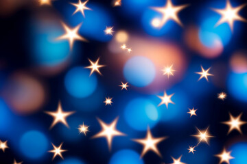 Background with bubbles and stars