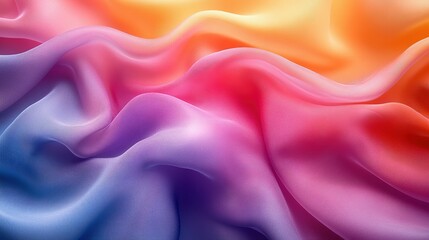 Fototapeta premium Abstract Colorful Fabric Texture with a Gradient of Orange, Pink, Purple, and Blue