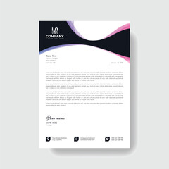 Professional And Creative Modern Corporate Business Letter Head Template.